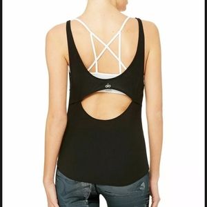 Alo Sculpt Tank Top in Black - S